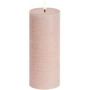 Uyuni Lighting Bloklys LED 7,8xH20 cm, Beige/rustik