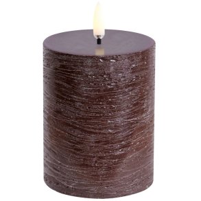 Uyuni Lighting Bloklys LED 7,8xH10 cm, Brun/rustik