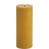 Uyuni Lighting Bloklys LED 7,8xH20 cm, Curry Yellow/rustik