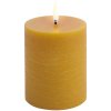 Uyuni Lighting Bloklys LED 7,8xH10 cm, Curry Yellow/rustik