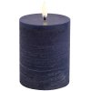 Uyuni Lighting Bloklys LED 7,8xH10 cm, Dark Blue/rustik