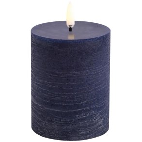 Uyuni Lighting Bloklys LED 7,8xH10 cm, Dark Blue/rustik