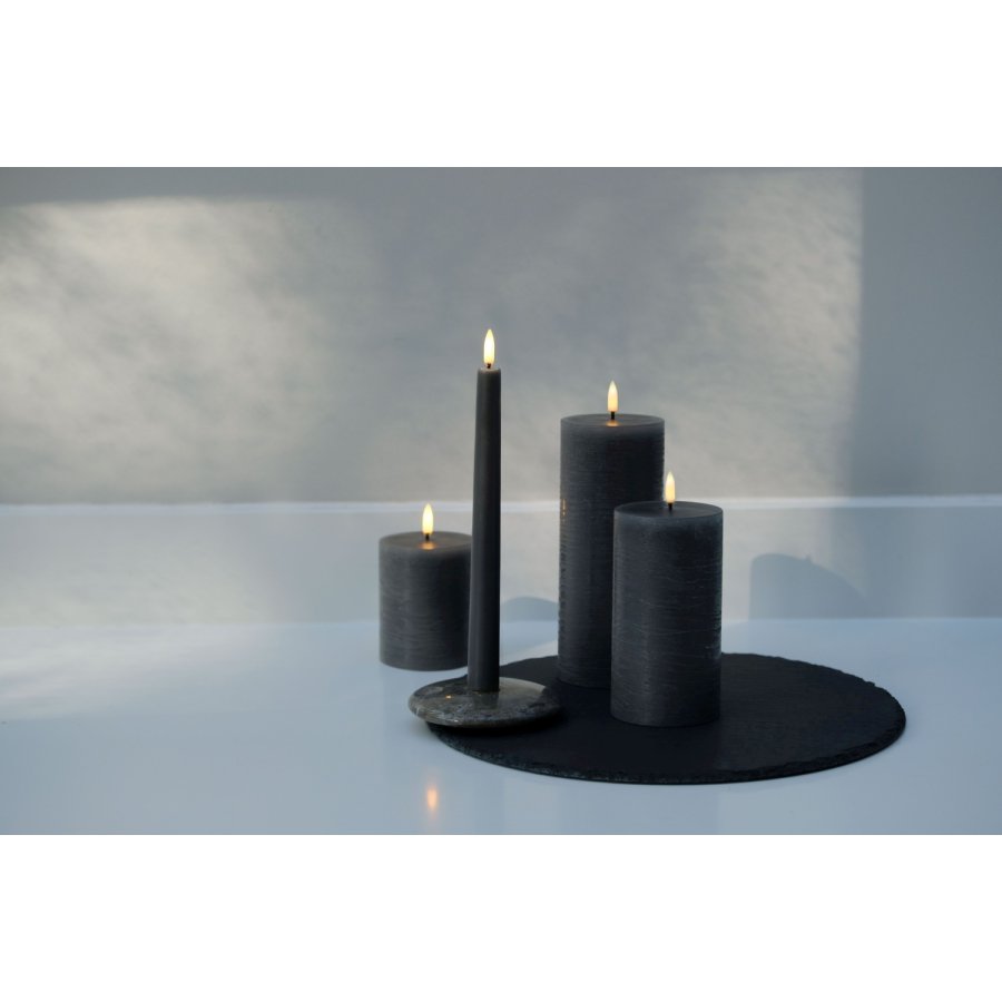 Uyuni Lighting Bloklys LED 7,8xH15 cm, Dark Blue/rustik