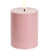Uyuni Lighting Bloklys LED 7,8xH10 cm, Dusty Rose/rustik