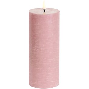 Uyuni Lighting Bloklys LED 7,8xH20 cm, Dusty Rose/rustik