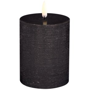 Uyuni Lighting Bloklys LED 7,8xH10 cm, Forest Black/rustik