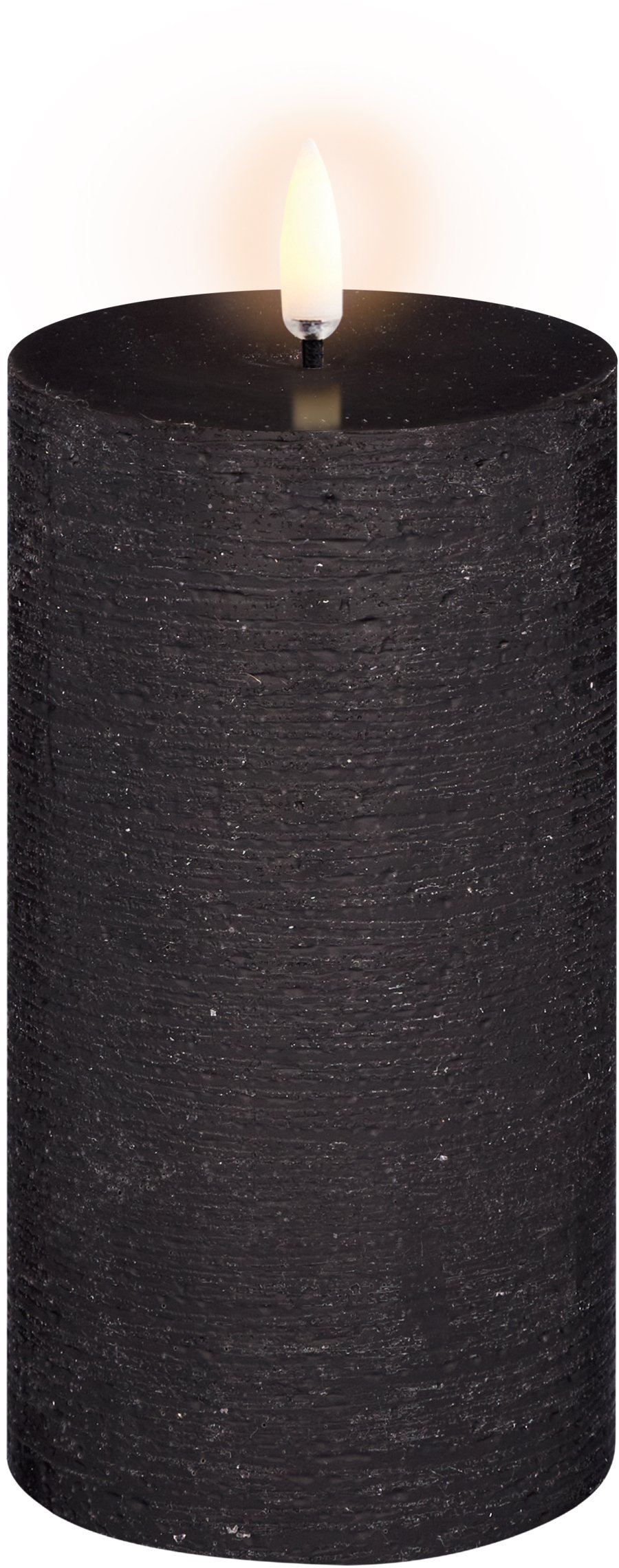 Uyuni Lighting Bloklys LED 7,8xH15 cm, Forest Black/rustik