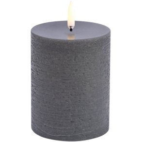 Uyuni Lighting Bloklys LED 7,8xH10 cm, Grey/rustik