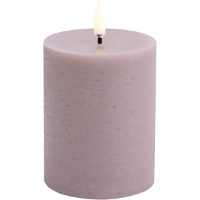 Uyuni Lighting Bloklys LED 7,8xH10 cm, Light Lavender/rustik