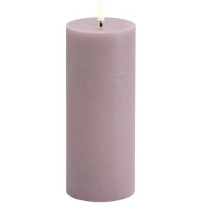 Uyuni Lighting Bloklys LED 7,8xH20 cm, Light Lavender/rustik