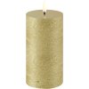 Uyuni Lighting Bloklys LED 5xH7,5 cm, Metallic Gold/rustik