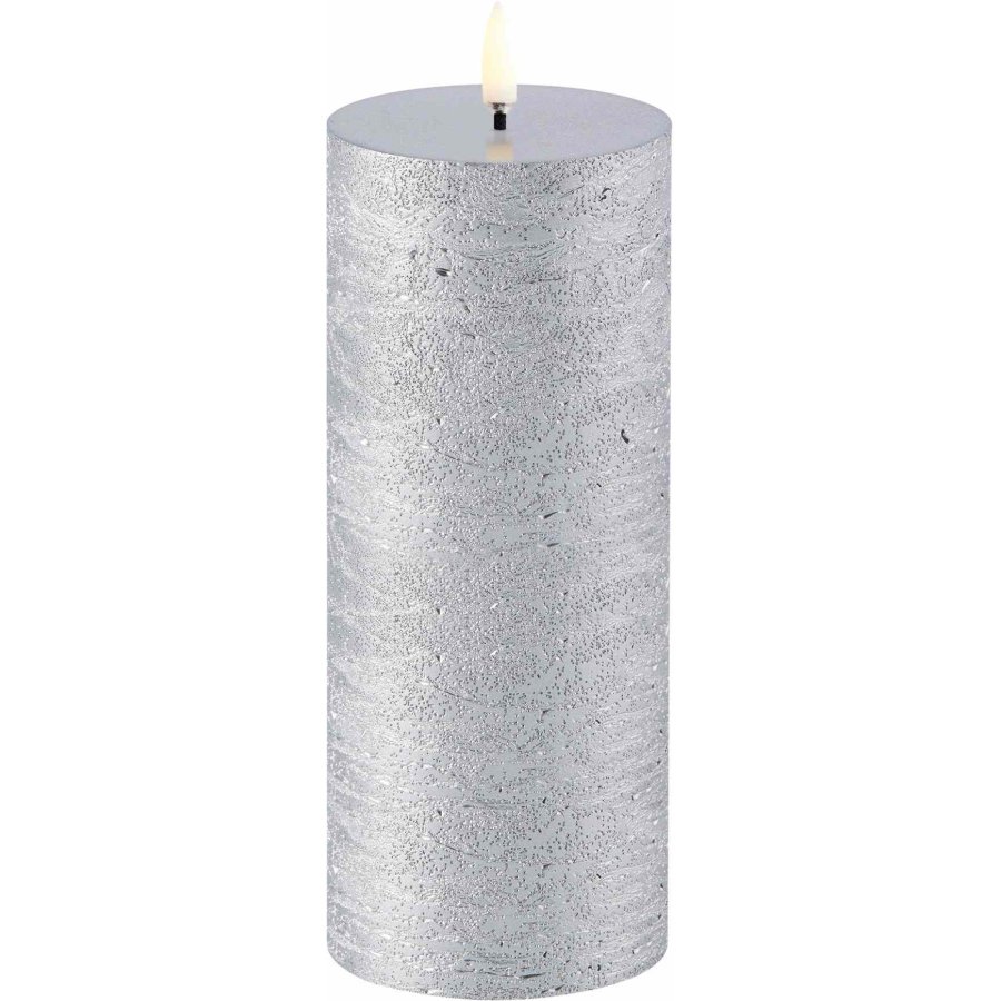 Uyuni Lighting Bloklys LED 7,8xH20 cm, Metallic Silver