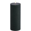 Uyuni Lighting Bloklys LED 7,8xH20 cm, Pine Green/rustik