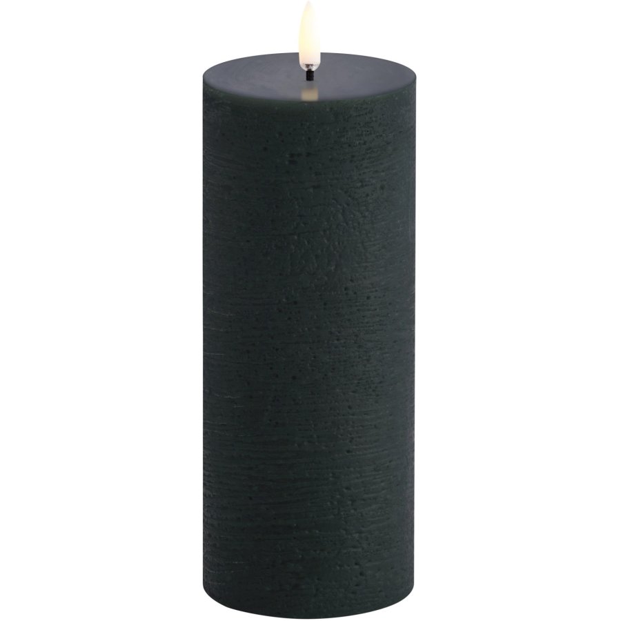 Uyuni Lighting Bloklys LED 7,8xH20 cm, Pine Green/rustik