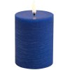 Uyuni Lighting Bloklys LED 7,8xH10 cm, Royal Blue/rustik