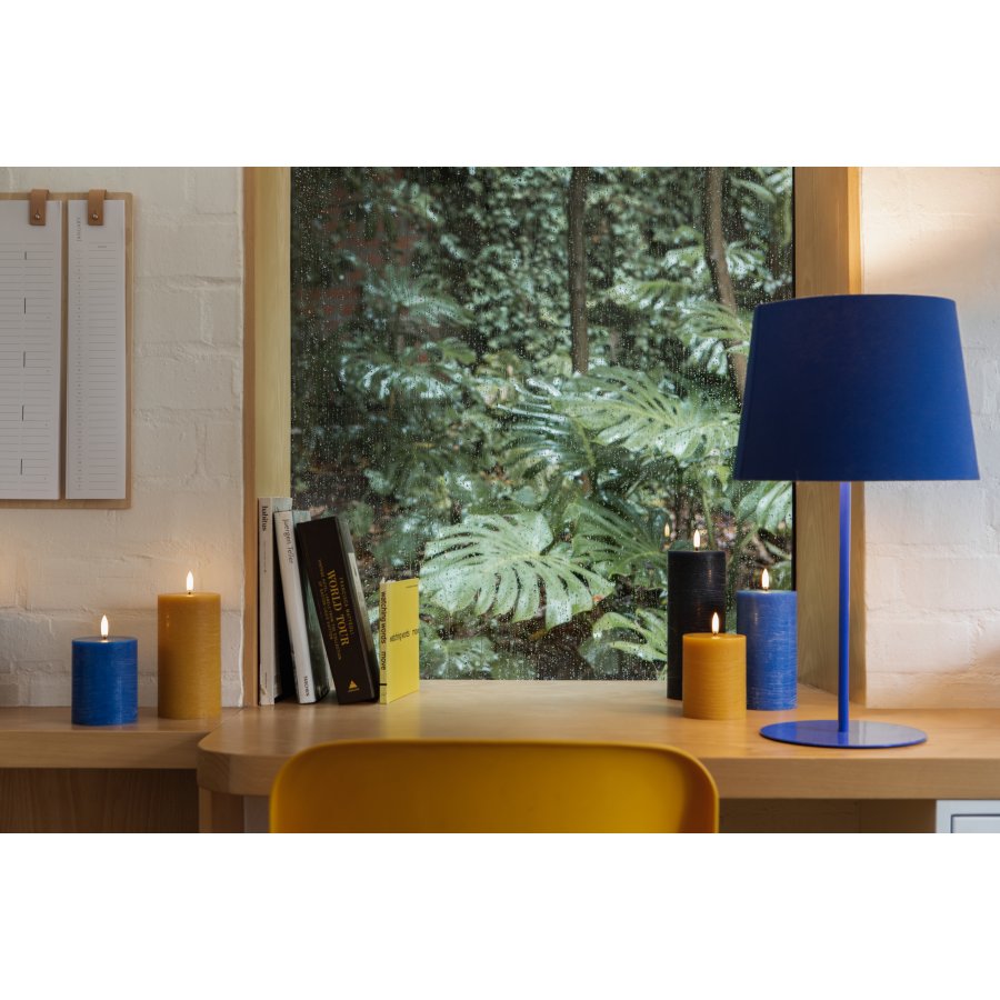 Uyuni Lighting Bloklys LED 7,8xH20 cm, Curry Yellow/rustik