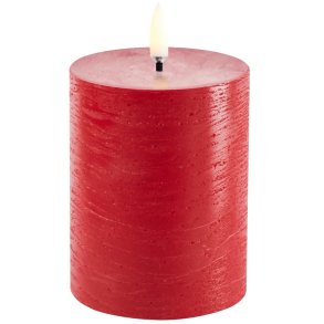 Uyuni Lighting Bloklys LED 7,8xH10 cm, Red/rustik