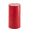Uyuni Lighting Bloklys LED 7,8xH15 cm, Red/rustik