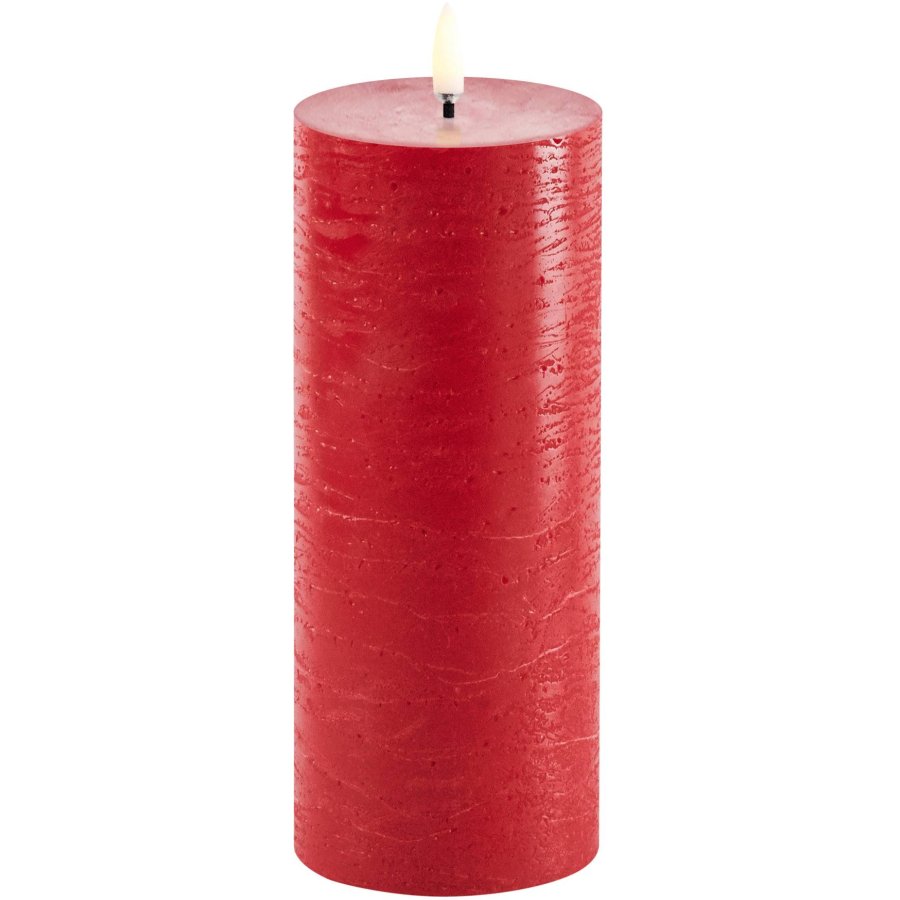 Uyuni Lighting Bloklys LED 7,8xH20 cm, Red/rustik