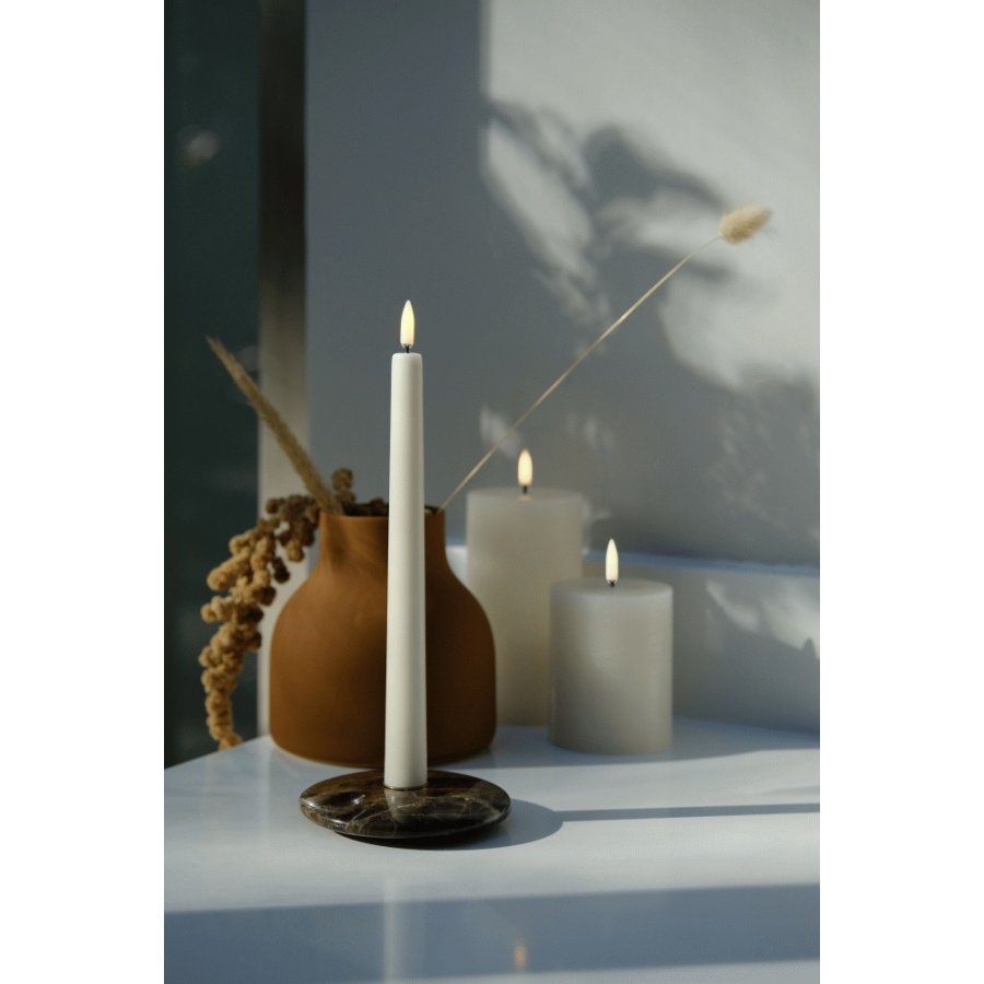 Uyuni Lighting Bloklys LED 7,8xH20 cm, Vanilla/rustik