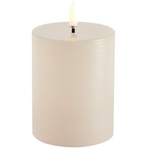 Uyuni Lighting Bloklys LED 7,8xH10 cm, Vanilla/rustik