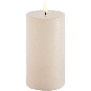 Uyuni Lighting Bloklys LED 7,8xH15 cm, Vanilla/rustik