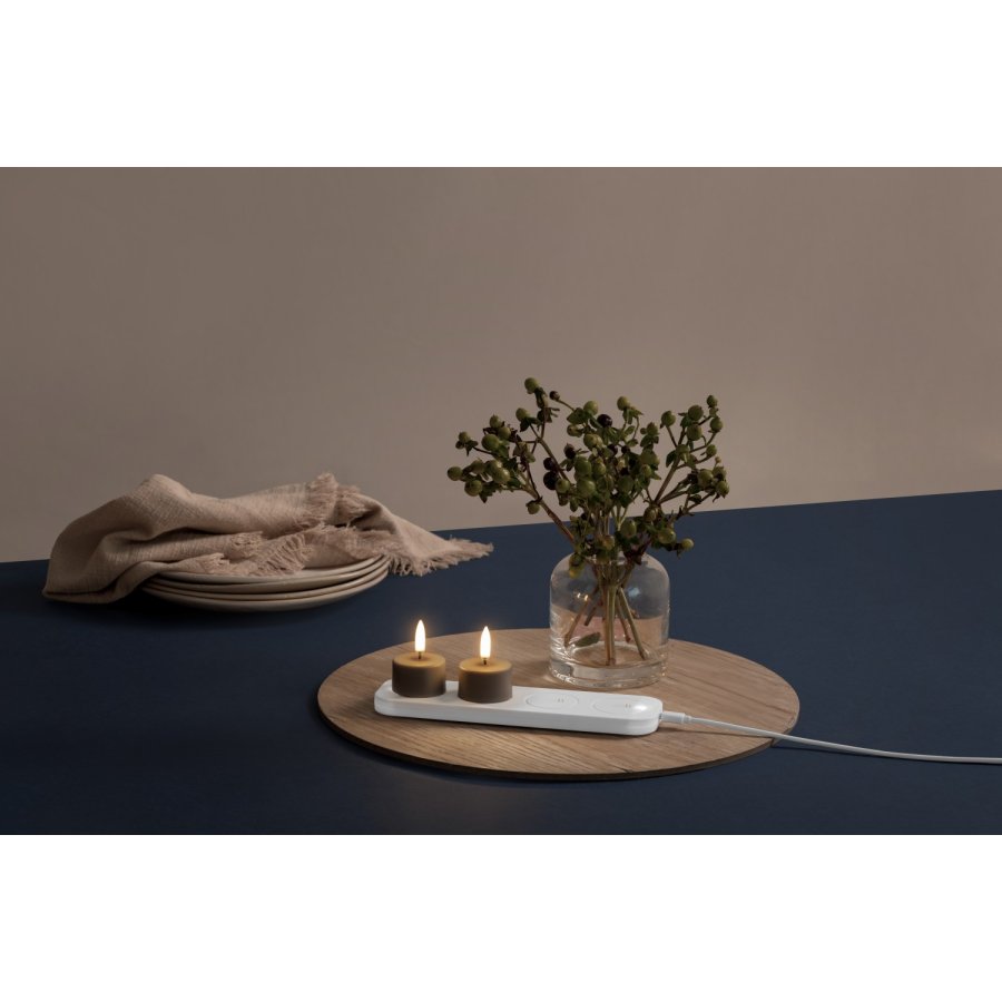 Uyuni Lighting Fyrfadslys 400 LED 3,9xH2 cm, Sandstone Plastik