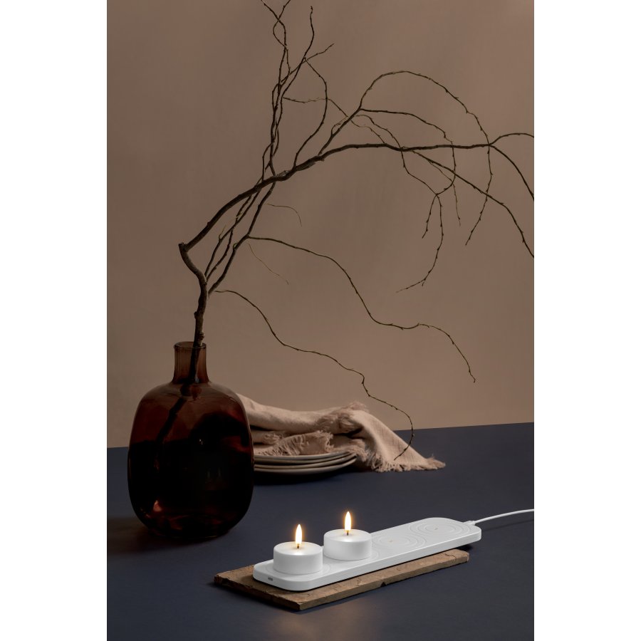 Uyuni Lighting Genopladelig Ladestation 40x10 cm, Hvid Plastik