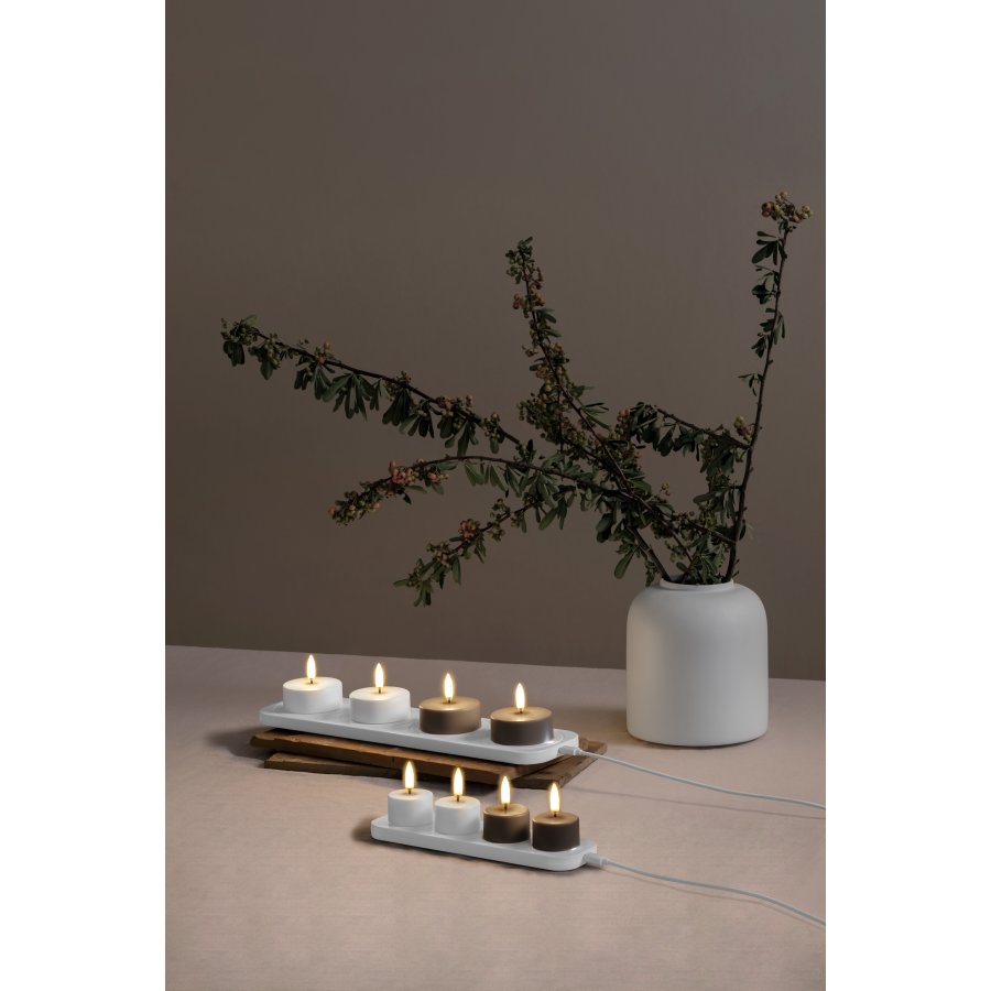 Uyuni Lighting Genopladelig Ladestation 40x10 cm, Hvid Plastik