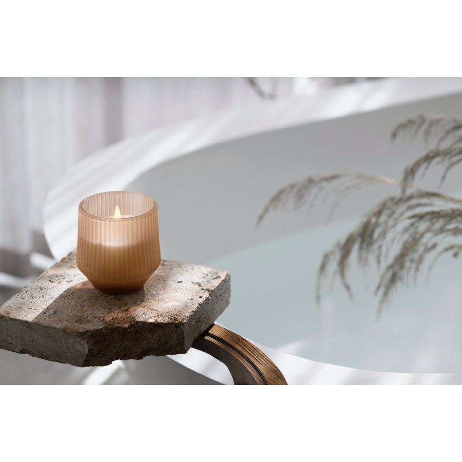 Uyuni Lighting Duftglaslys LED 8,5xH9,5 cm, Uplift Beige