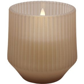 Uyuni Lighting Duftglaslys LED 8,5xH9,5 cm, Uplift Beige