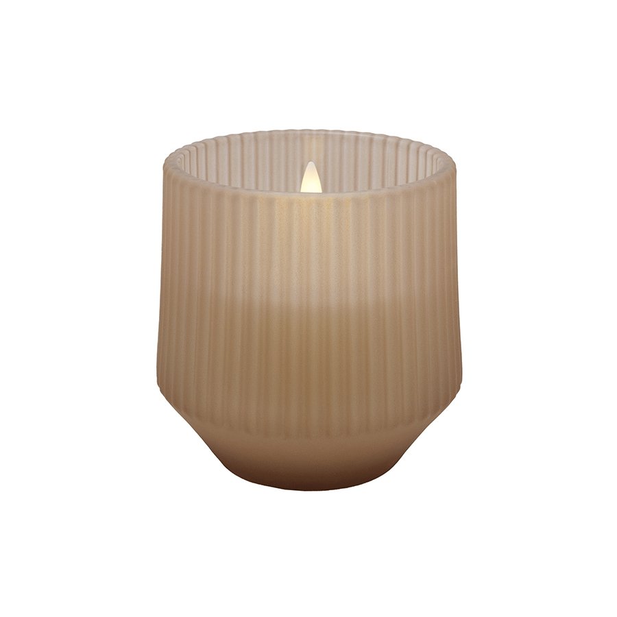 Uyuni Lighting Duftglaslys LED 8,5xH9,5 cm, Uplift Beige