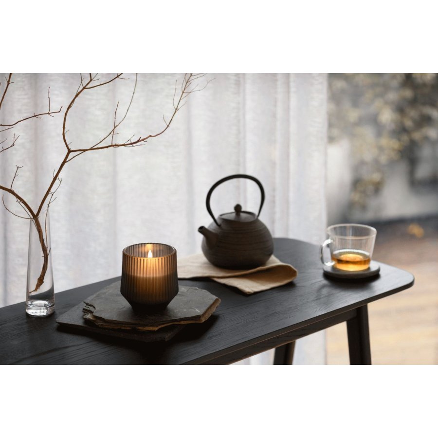 Uyuni Lighting Duftglaslys LED 8,5xH9,5 cm, Awaken Brown