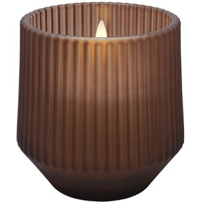 Uyuni Lighting Duftglaslys LED 8,5xH9,5 cm, Awaken Brown