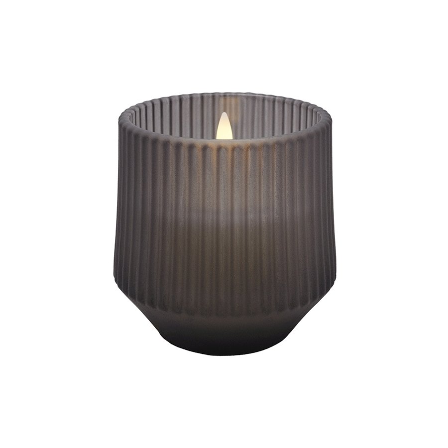 Uyuni Lighting Duftglaslys LED 8,5xH9,5 cm, Harmony Smoke