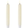 Uyuni Lighting Kronelys LED 2 stk. 2,3xH15 cm, Ivory