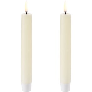 Uyuni Lighting Kronelys LED 2 stk. 2,3xH15 cm, Ivory