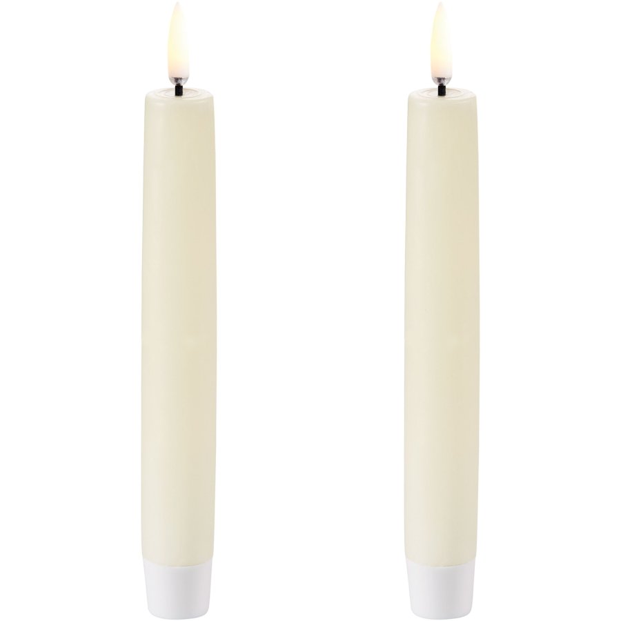 Uyuni Lighting Kronelys LED 2 stk. 2,3xH15 cm, Ivory