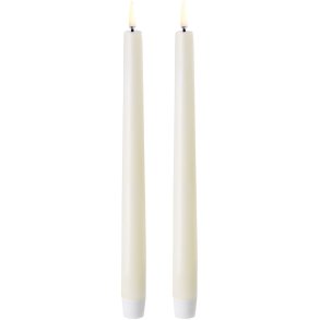 Uyuni Lighting Kronelys LED 2 stk. Ø2,3xH25 cm, Ivory