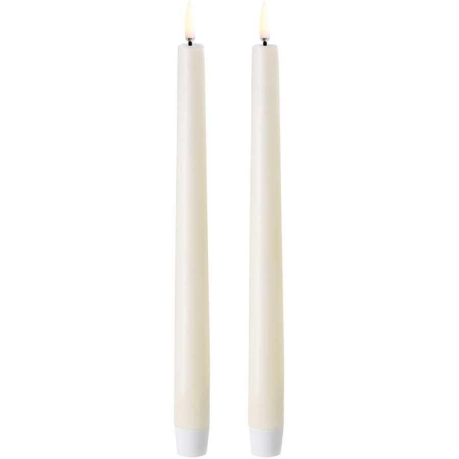 Uyuni Lighting Kronelys LED 2 stk. 2,3xH25 cm, Ivory