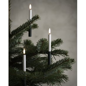 Uyuni Lighting Juletræslys LED 2 stk. Ø1,3xH13,8 cm, Hvid Plastik
