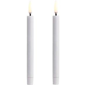 Uyuni Lighting Juletræslys LED 2 stk. Ø1,3xH13,8 cm, Hvid Plastik