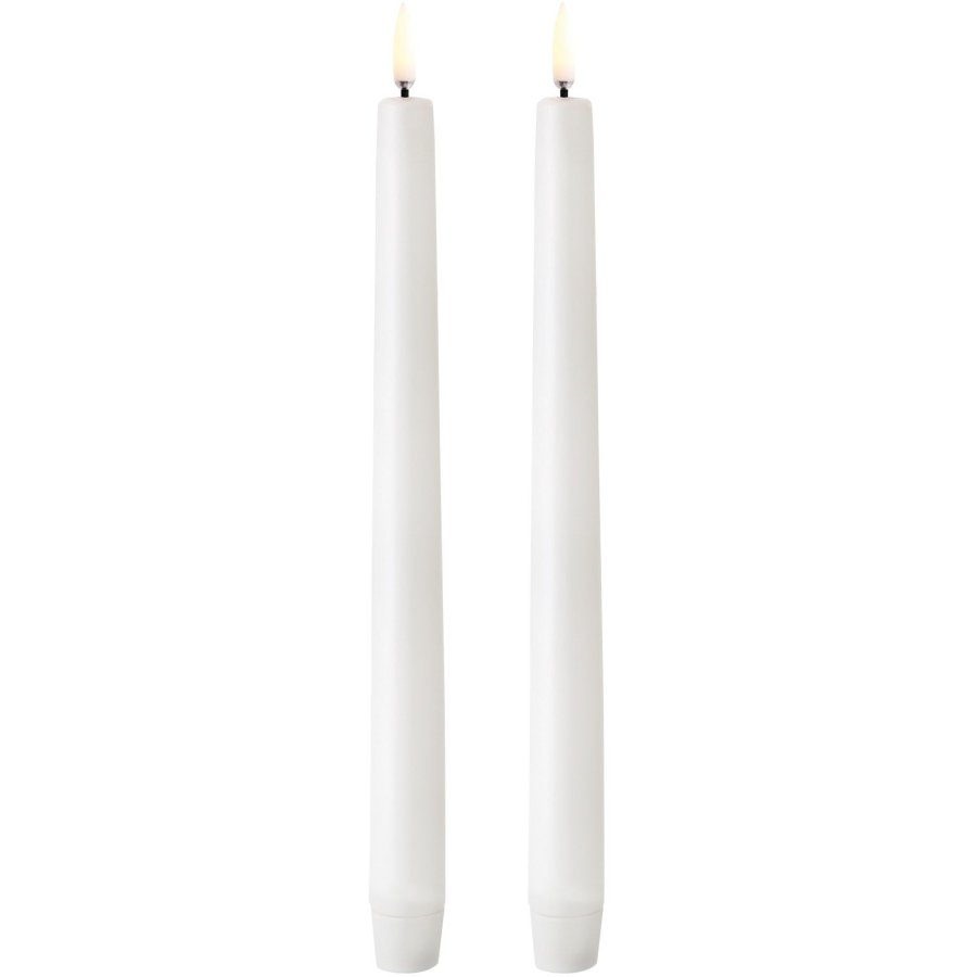 Uyuni Lighting Kronelys LED 2 stk. 2,3xH25 cm, Nordic White