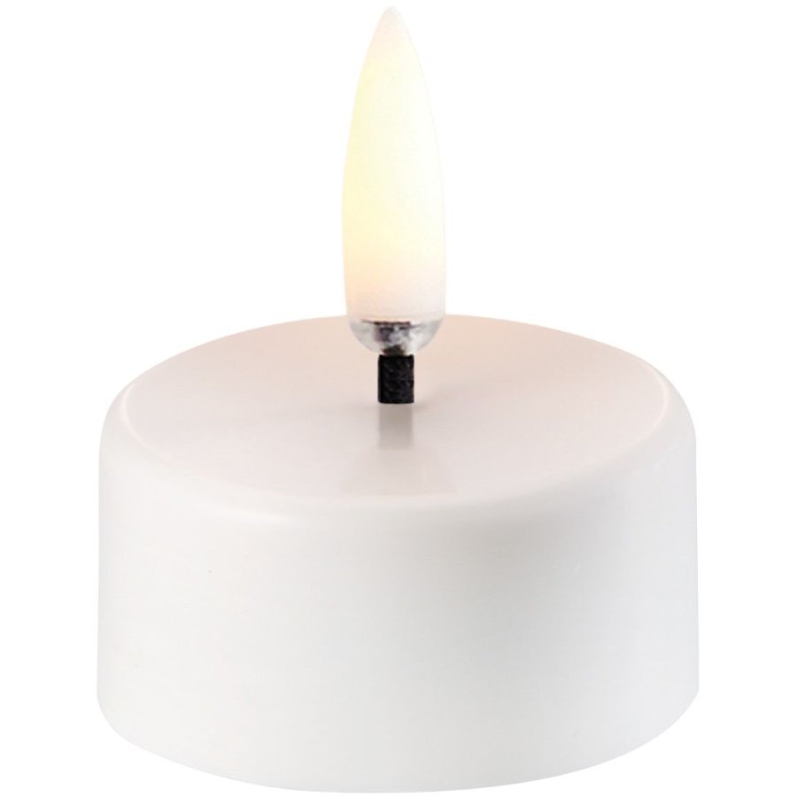 Uyuni Lighting Fyrfadslys Premium LED 3,8xH2 cm, Hvid Plastik