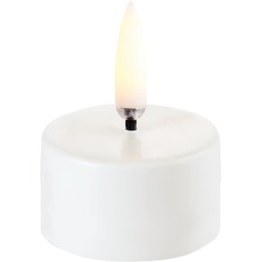 Uyuni Lighting Fyrfadslys 400 LED m. Batteri Ø4xH2,1 cm, Nordic White
