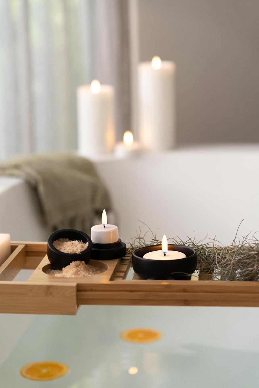 Uyuni Lighting Genopladeligt Fyrfadslys LED 2 stk. 6xH2,3 cm, Hvid