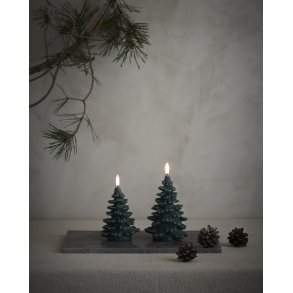 Uyuni Lighting Juletræslys LED Ø10xH15 cm, Pine Green