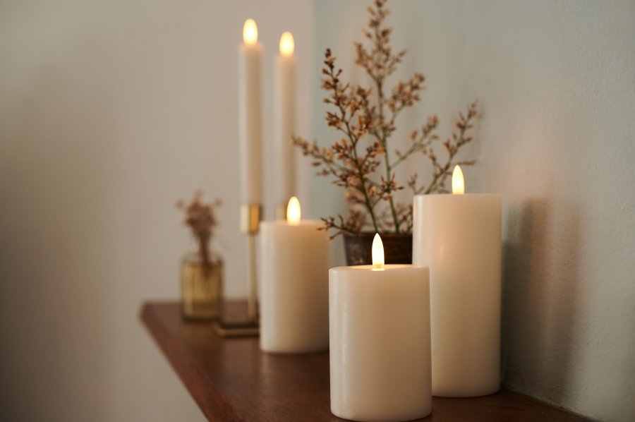 Eledea Bloklys inkl. Fjernbetjening LED 3 stk, Off White
