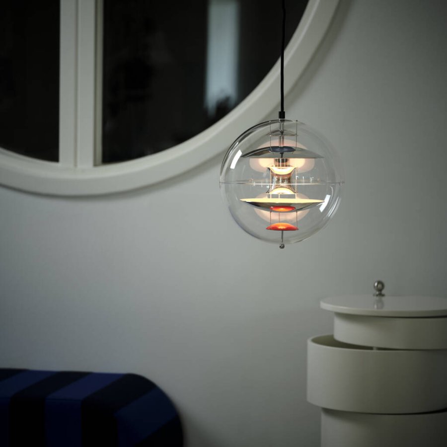 Verpan VP Globe Pendel 28 cm, Farvet Glas