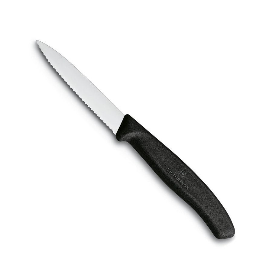 Victorinox Grntsagskniv Spids Blgeskr 8 cm, Sort